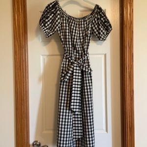 Who What Wear black gingham dress